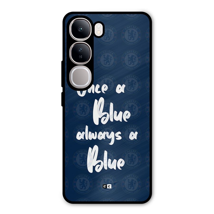 Always A Blue Metal Back Case for Vivo Y300