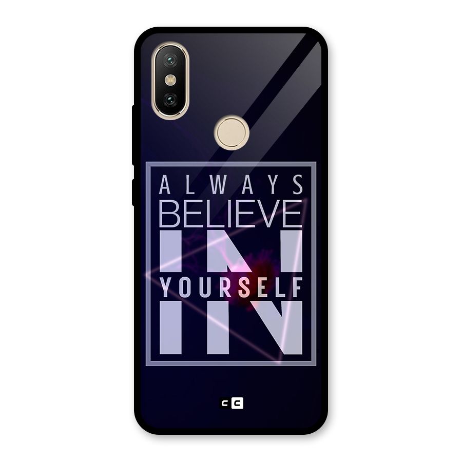 Always Believe in Yourself Glass Back Case for Redmi A2