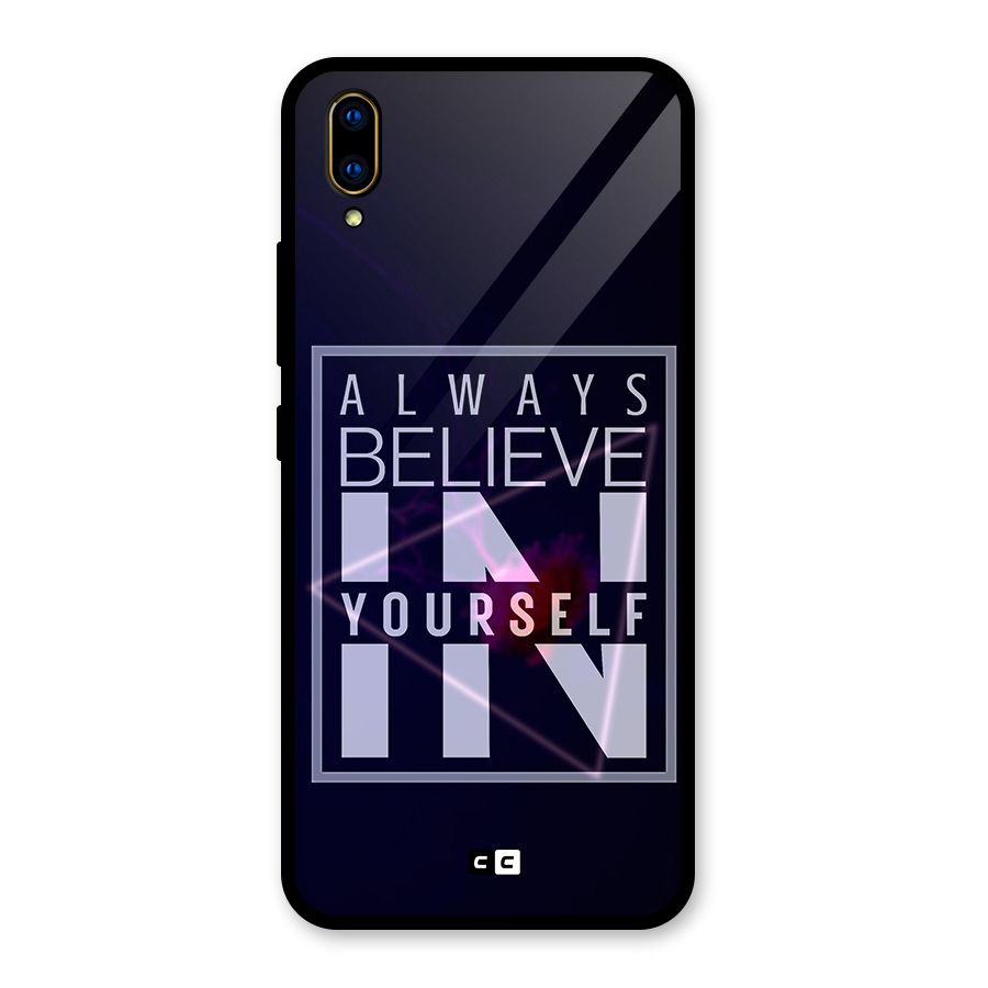 Always Believe in Yourself Glass Back Case for Vivo V11 Pro