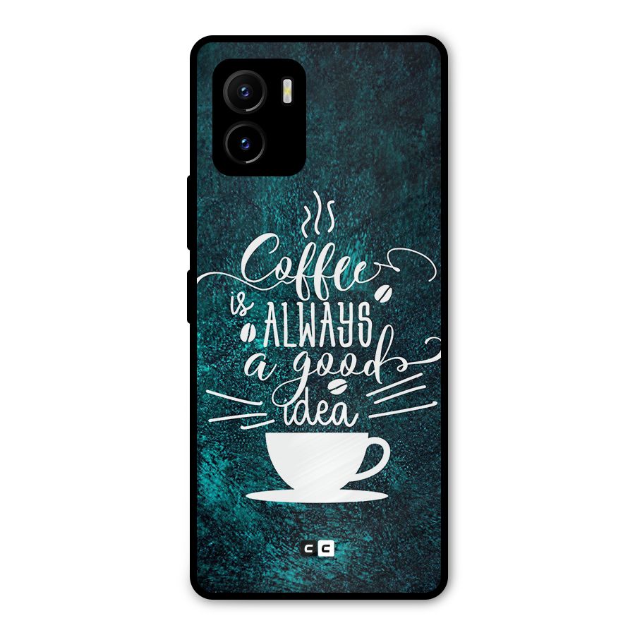 Always Coffee Metal Back Case for Vivo Y15s
