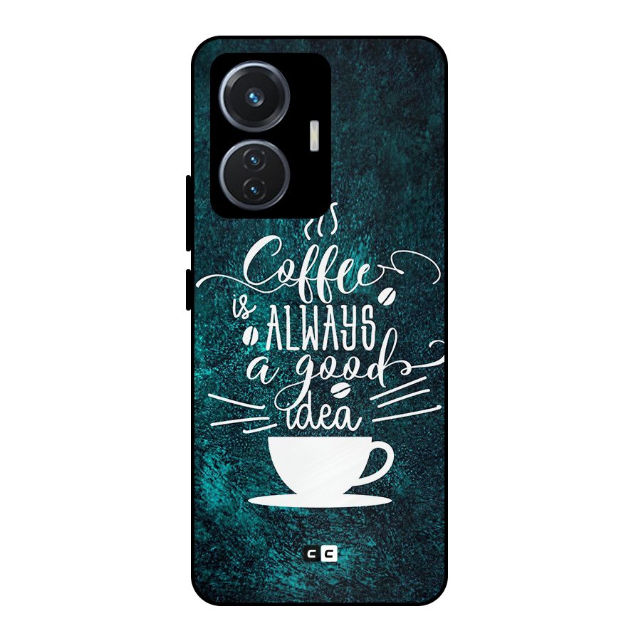 Always Coffee Metal Back Case for iQOO Z6 44W