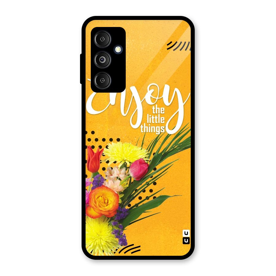 Always Enjoy Little Things Glass Back Case for Galaxy M14 5G