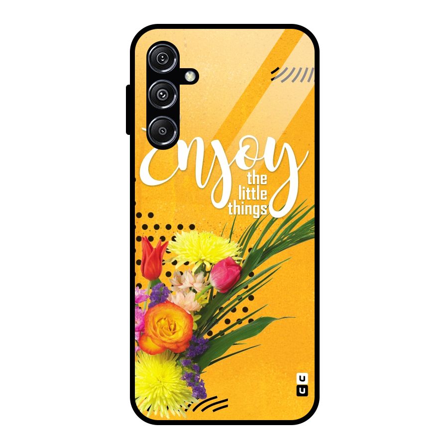 Always Enjoy Little Things Glass Back Case for Galaxy M34 5G