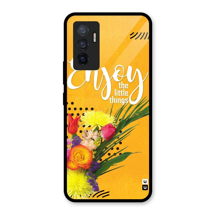Always Enjoy Little Things Glass Back Case for Vivo V23e