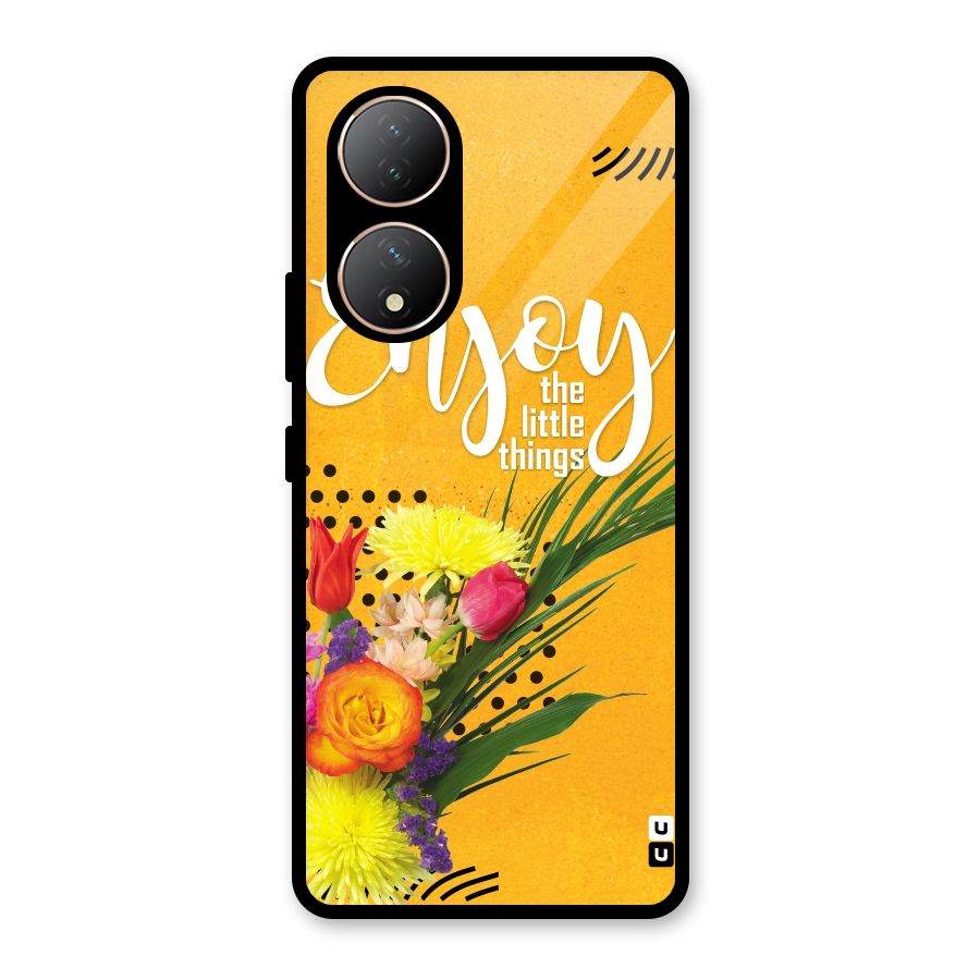 Always Enjoy Little Things Glass Back Case for Vivo Y100A