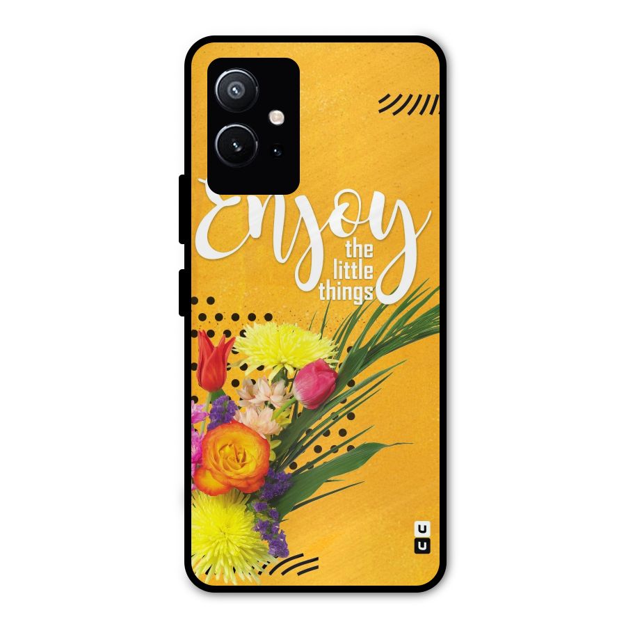 Always Enjoy Little Things Metal Back Case for Vivo T1 5G