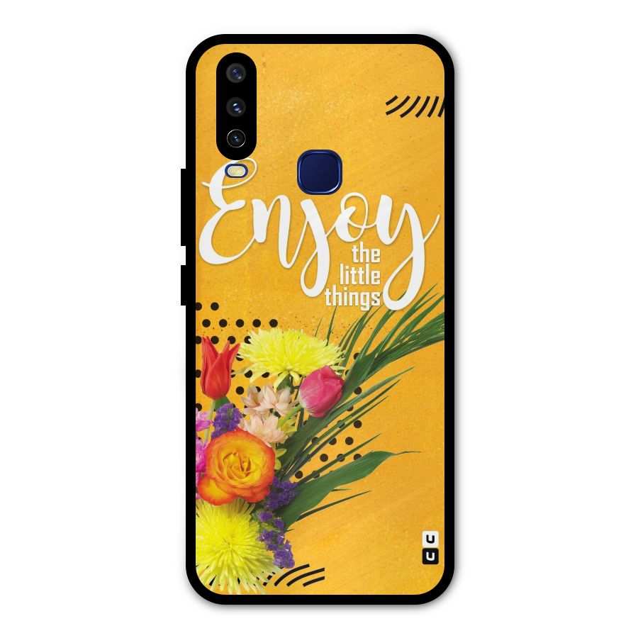 Always Enjoy Little Things Metal Back Case for Vivo Y15