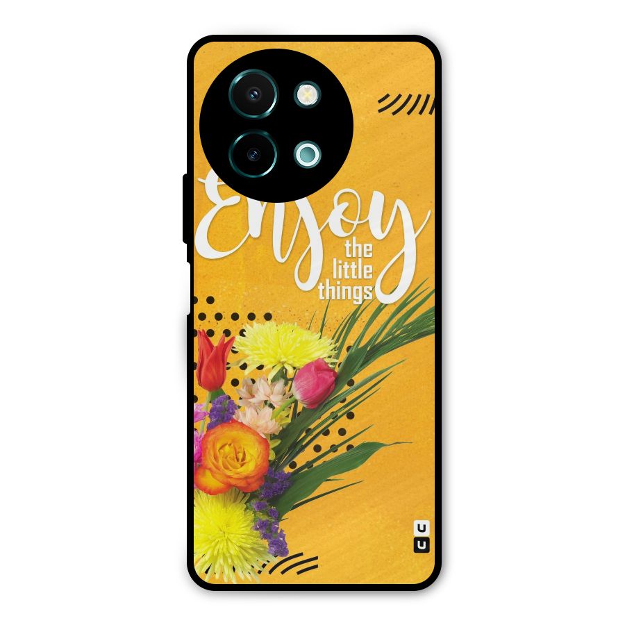 Always Enjoy Little Things Metal Back Case for Vivo Y58