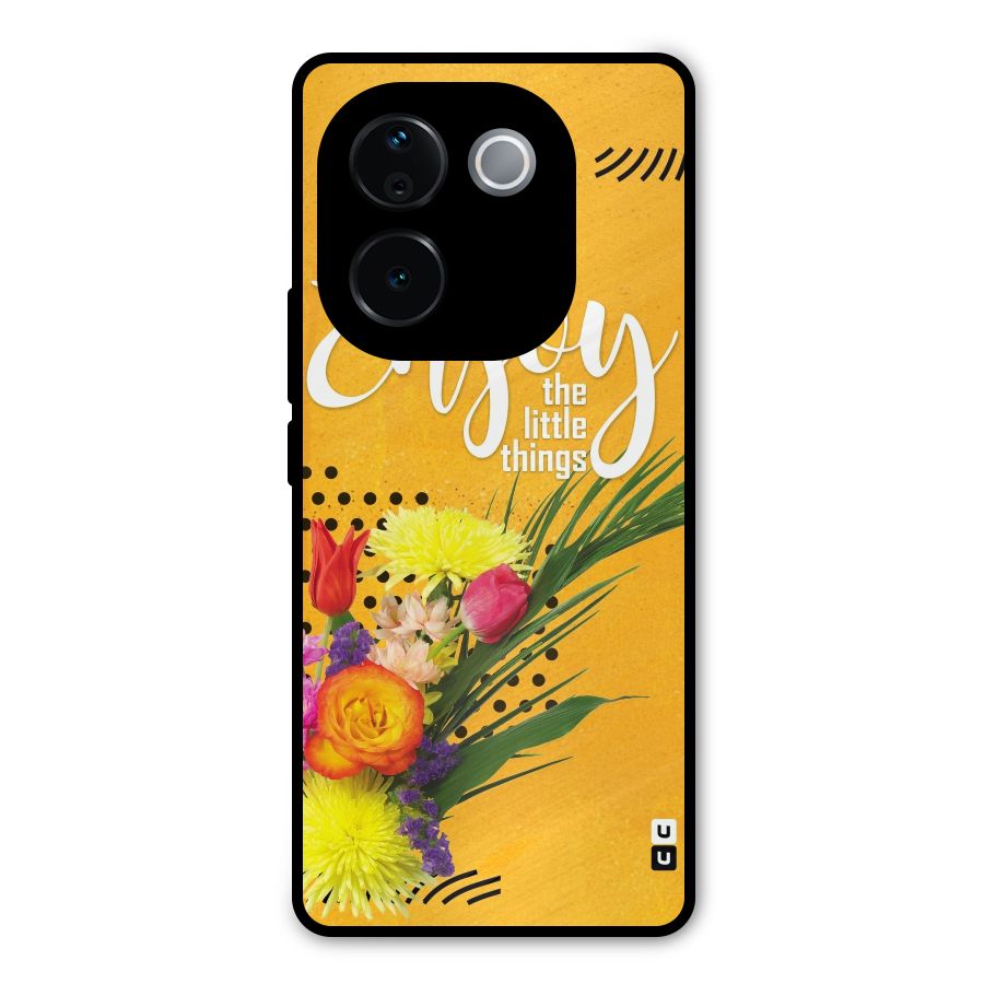 Always Enjoy Little Things Metal Back Case for iQOO Z9s Pro