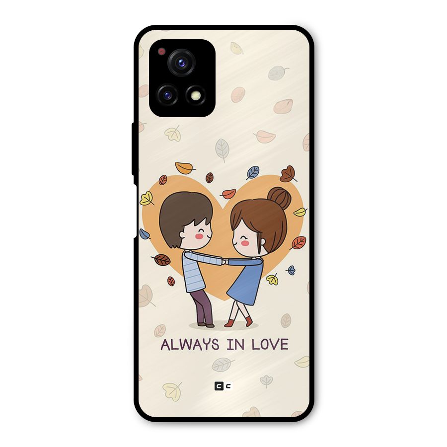 Always In Love Metal Back Case for Vivo Y72 5G