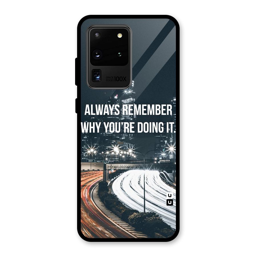 Always Remember Glass Back Case for Galaxy S20 Ultra