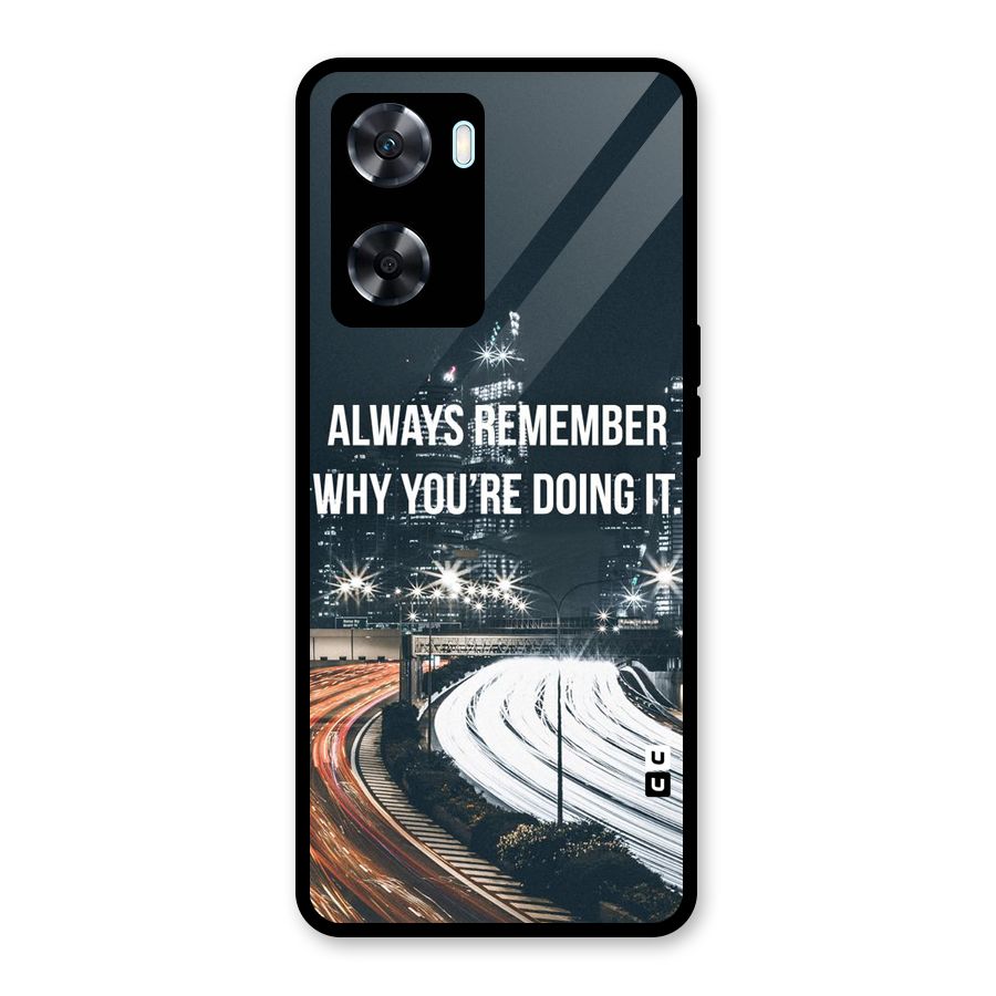 Always Remember Glass Back Case for Oppo A77s