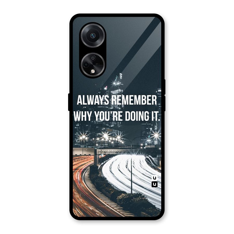 Always Remember Glass Back Case for Oppo F23