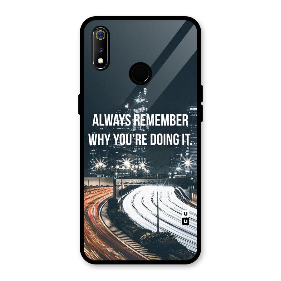 Always Remember Glass Back Case for Realme 3i