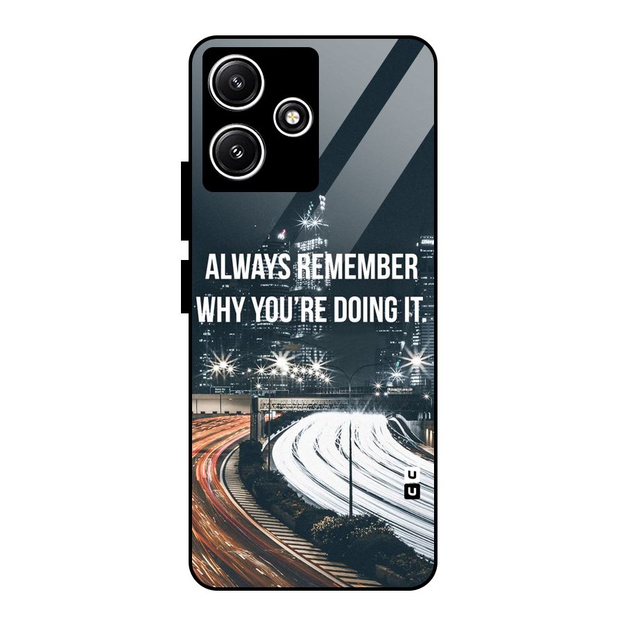 Always Remember Glass Back Case for Redmi 12 5G