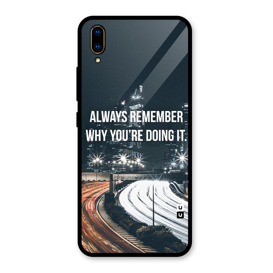 Always Remember Glass Back Case for Vivo V11 Pro