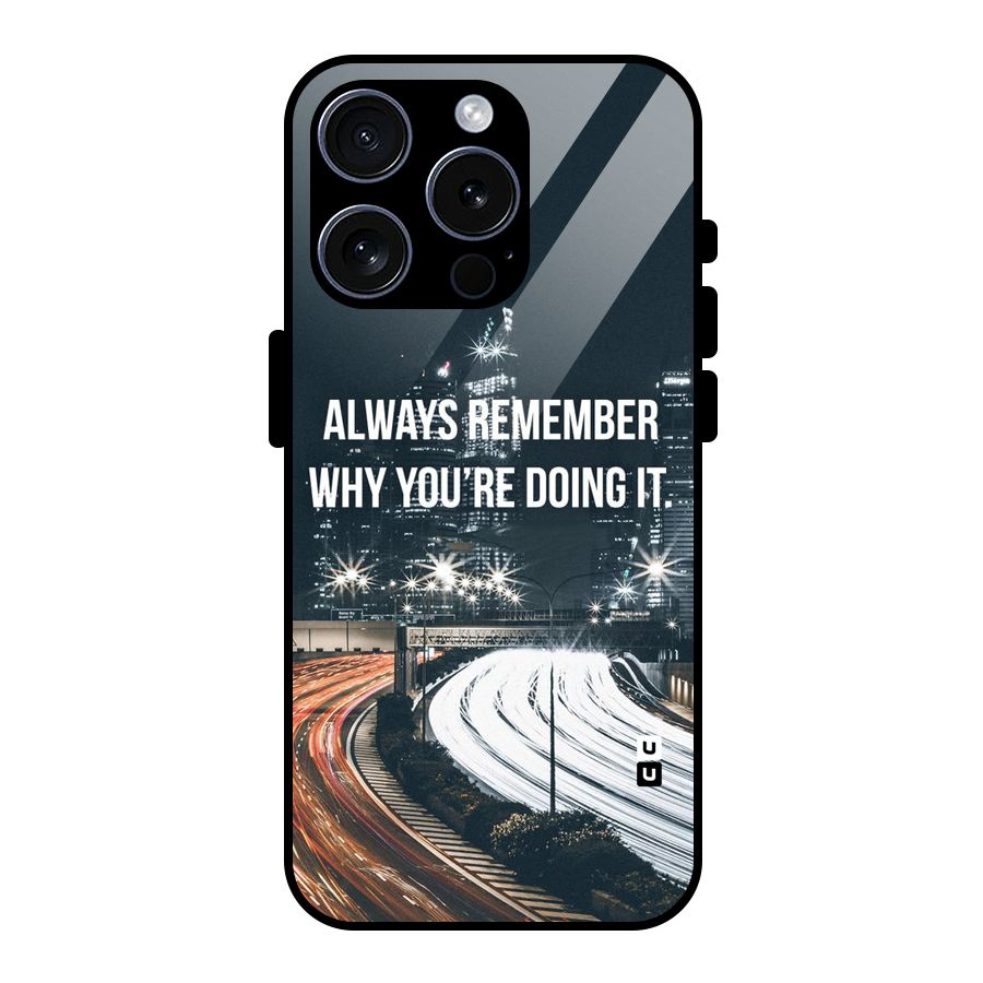 Always Remember Glass Back Case for iPhone 15 Pro