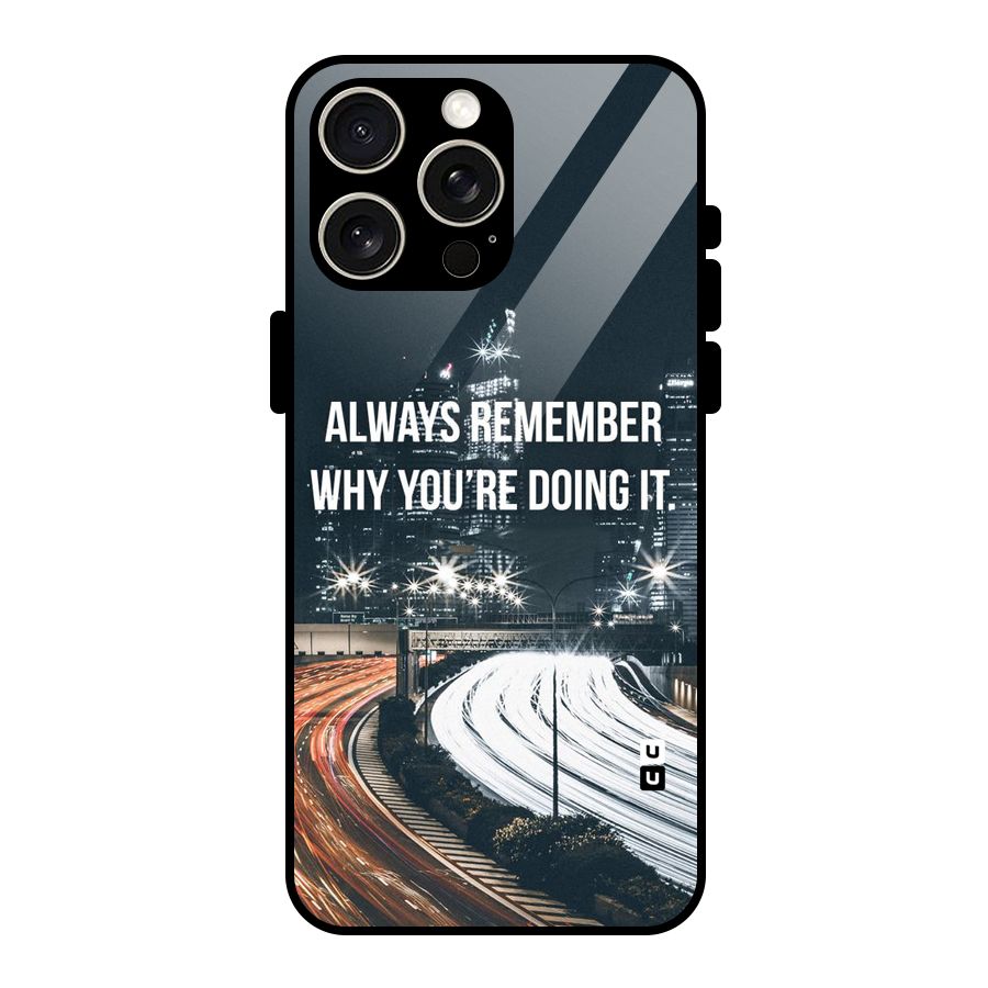 Always Remember Glass Back Case for iPhone 15 Pro Max