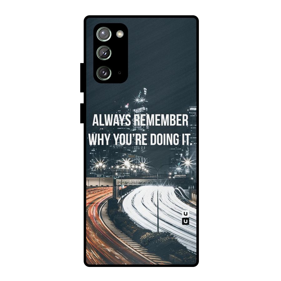 Always Remember Metal Back Case for Galaxy Note 20