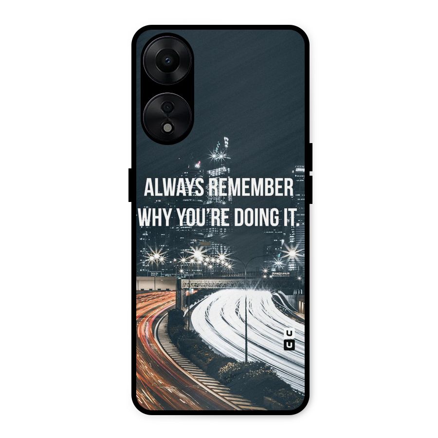 Always Remember Metal Back Case for Oppo A78 5G