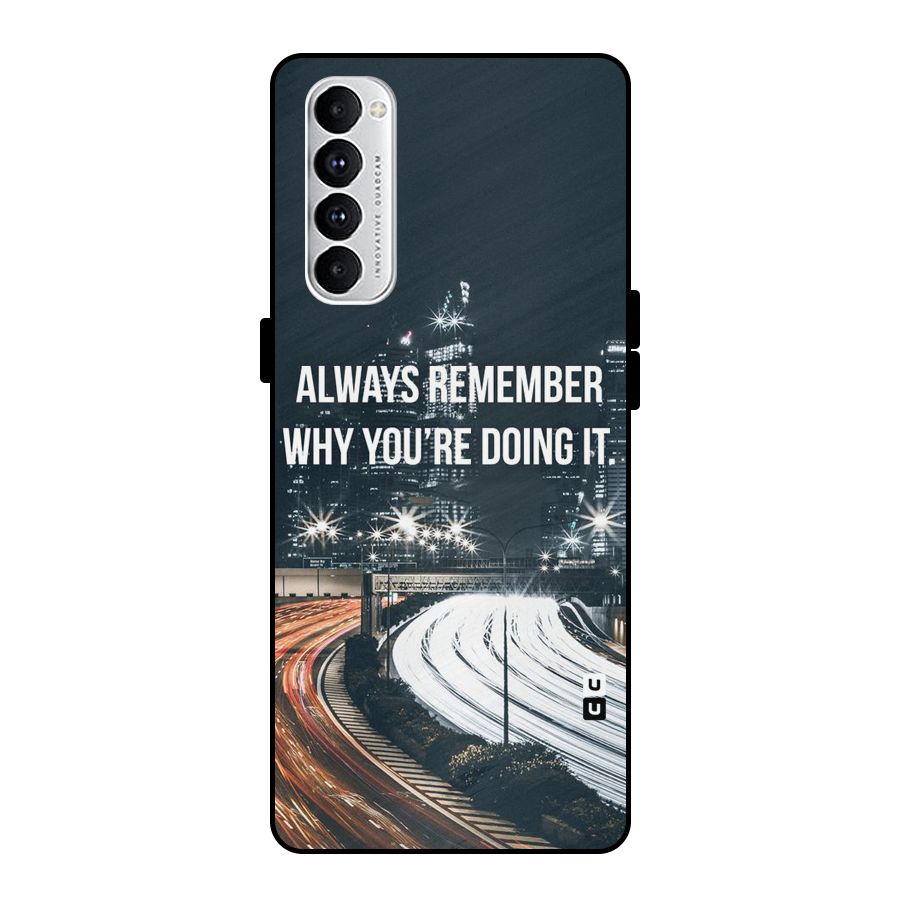 Always Remember Metal Back Case for Oppo Reno4 Pro