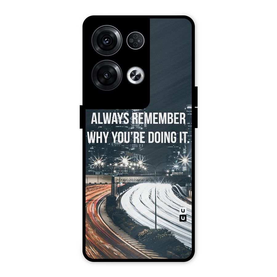 Always Remember Metal Back Case for Oppo Reno8 Pro 5G