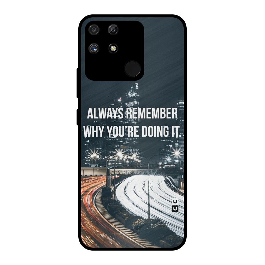 Always Remember Metal Back Case for Realme Narzo 50A
