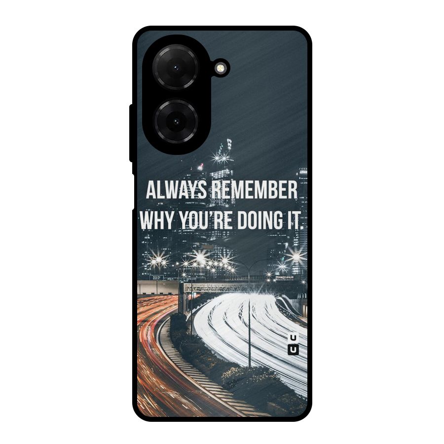 Always Remember Metal Back Case for Redmi A5 4G