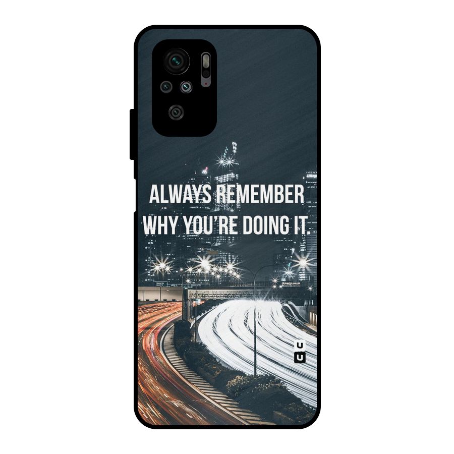 Always Remember Metal Back Case for Redmi Note 10S