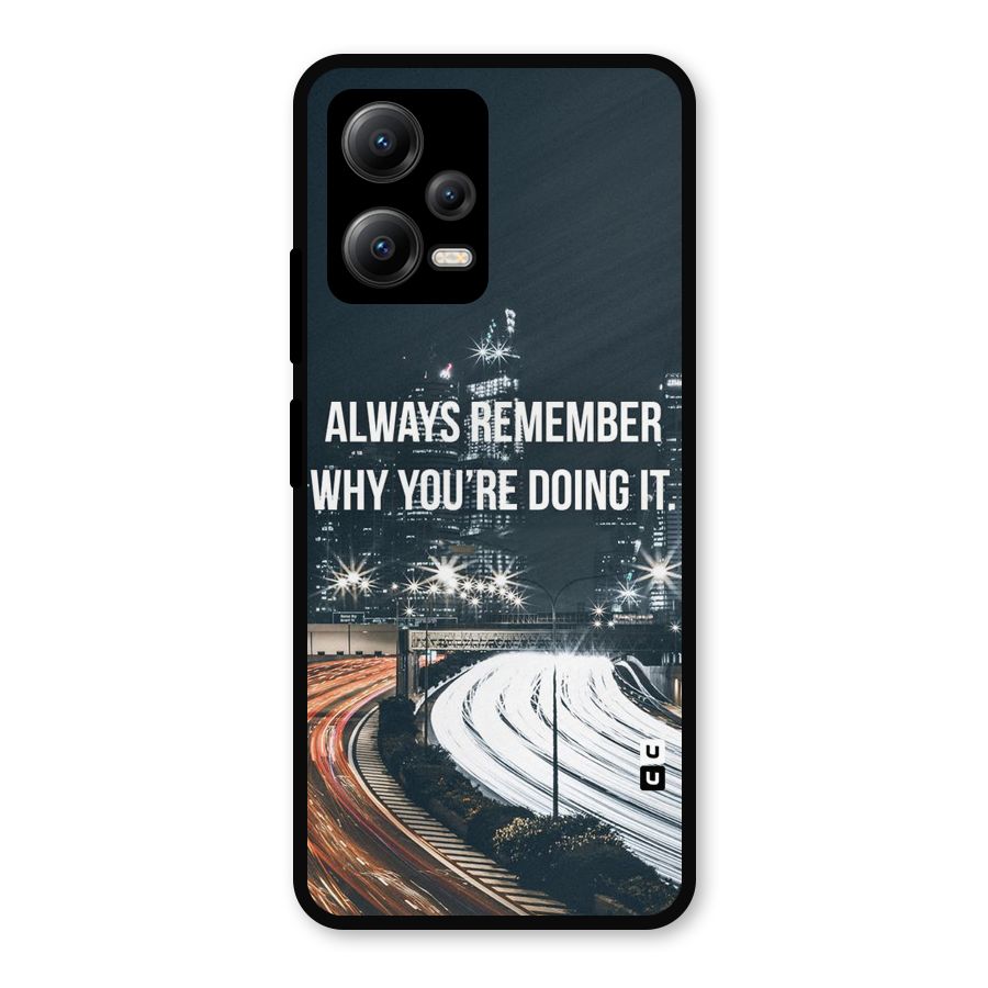 Always Remember Metal Back Case for Redmi Note 12 5G