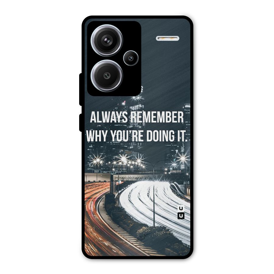 Always Remember Metal Back Case for Redmi Note 13 Pro Plus