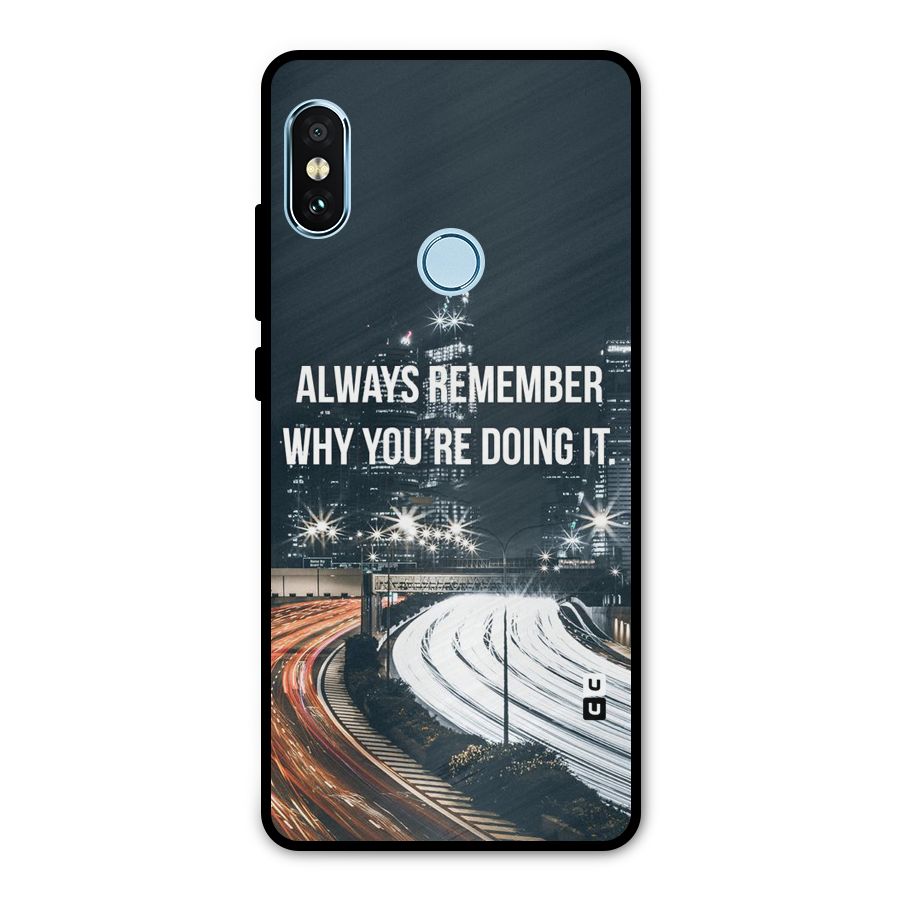 Always Remember Metal Back Case for Redmi Note 5 Pro