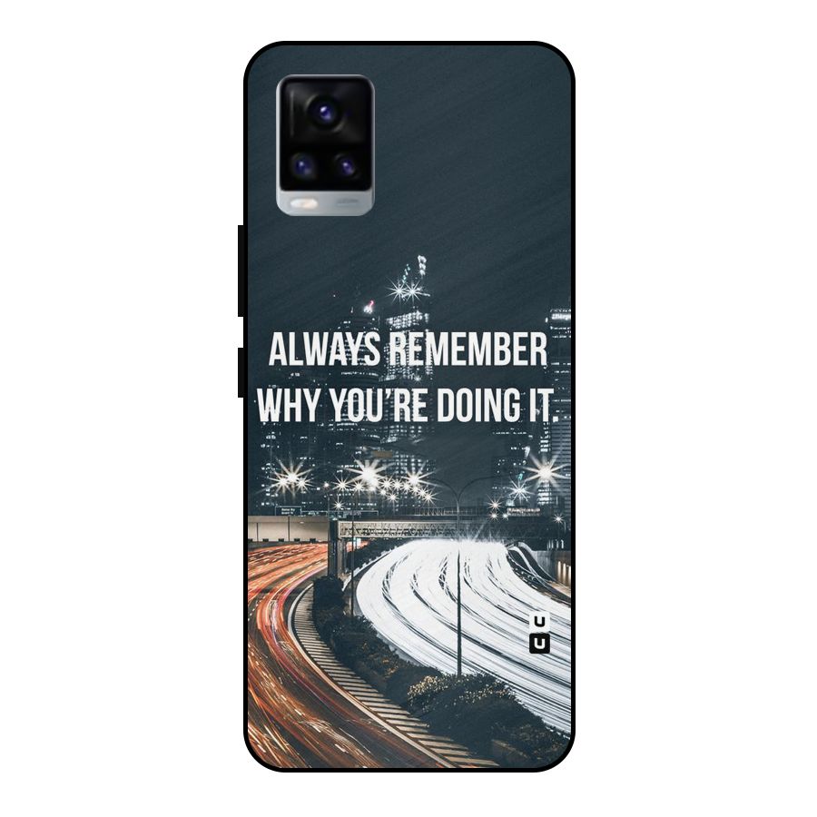 Always Remember Metal Back Case for Vivo V20 2021