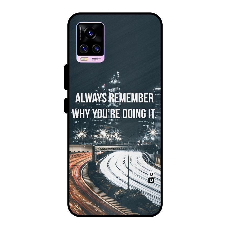 Always Remember Metal Back Case for Vivo V20 Pro