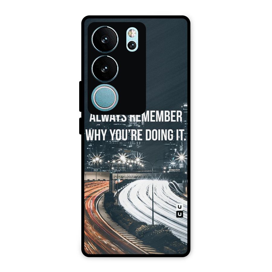 Always Remember Metal Back Case for Vivo V29 Pro