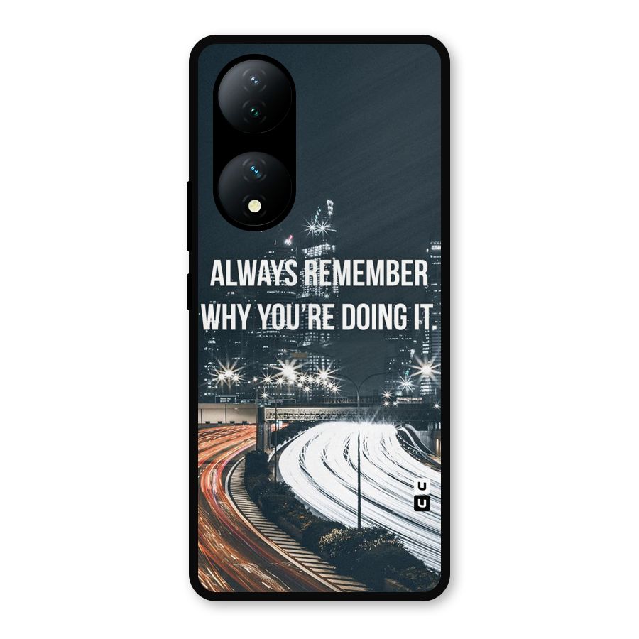 Always Remember Metal Back Case for Vivo Y100
