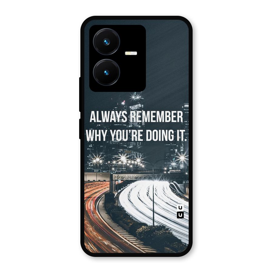 Always Remember Metal Back Case for Vivo Y22s