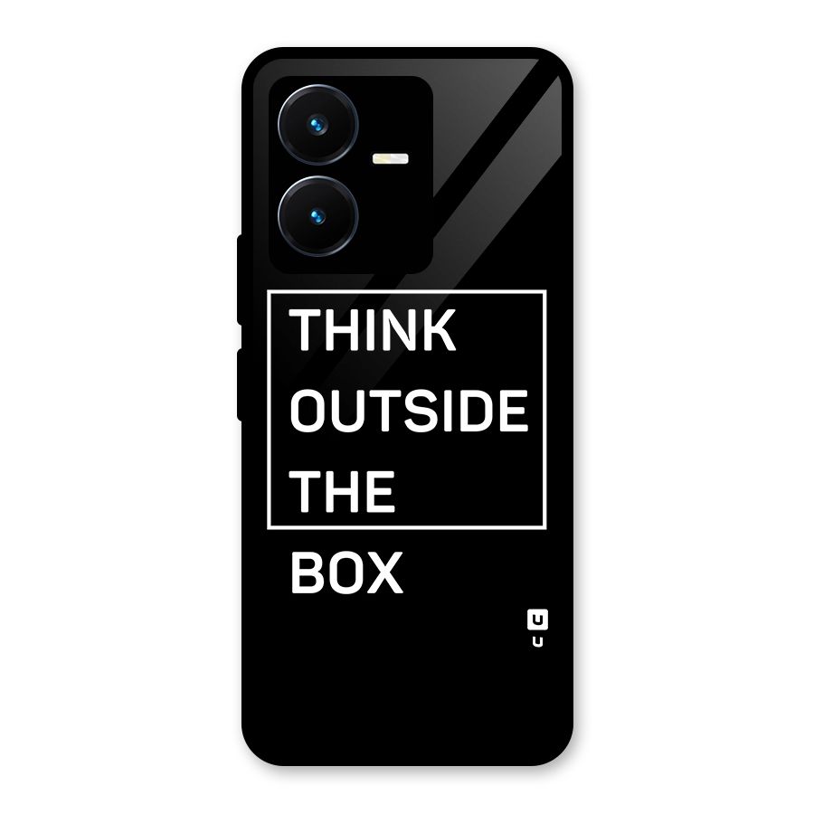 Always Think Outside Glass Back Case for Vivo Y22s