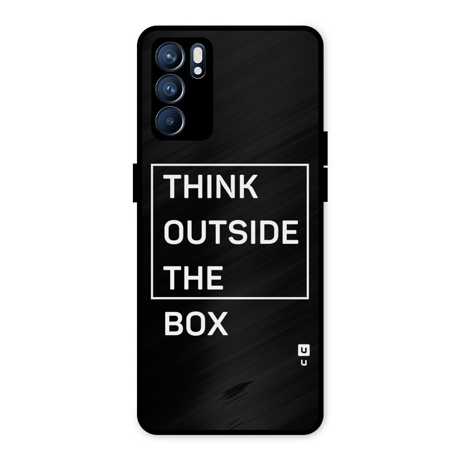 Always Think Outside Metal Back Case for Oppo Reno6 5G