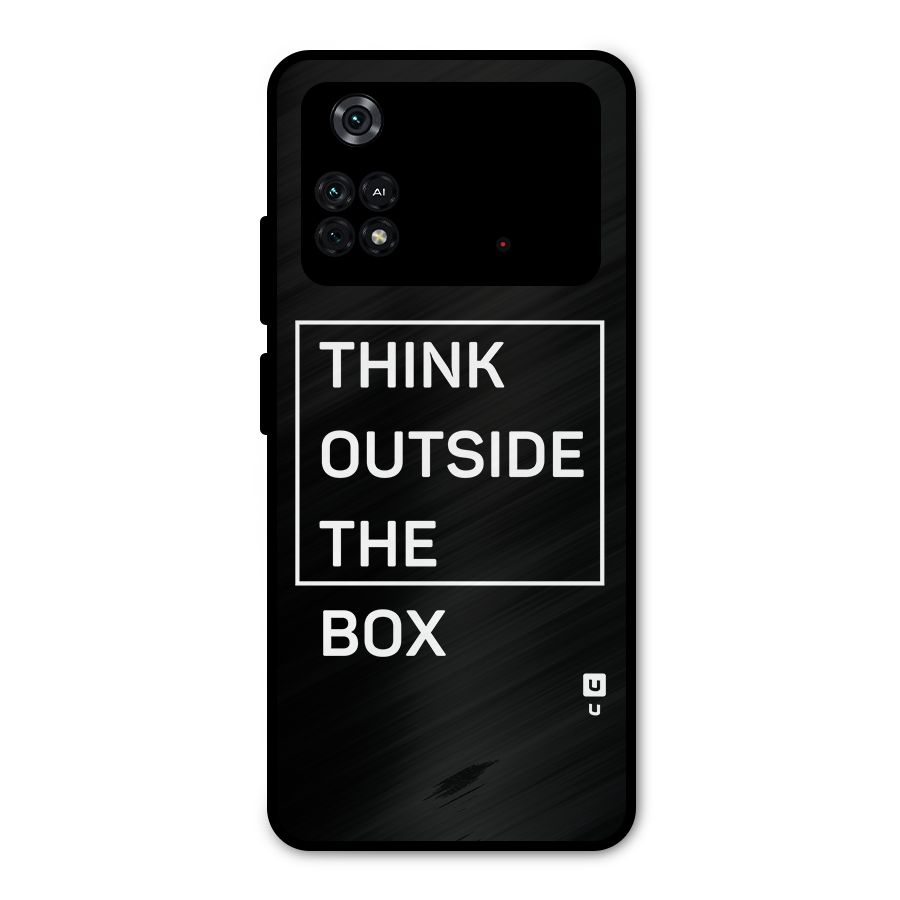 Always Think Outside Metal Back Case for Poco M4 Pro 4G