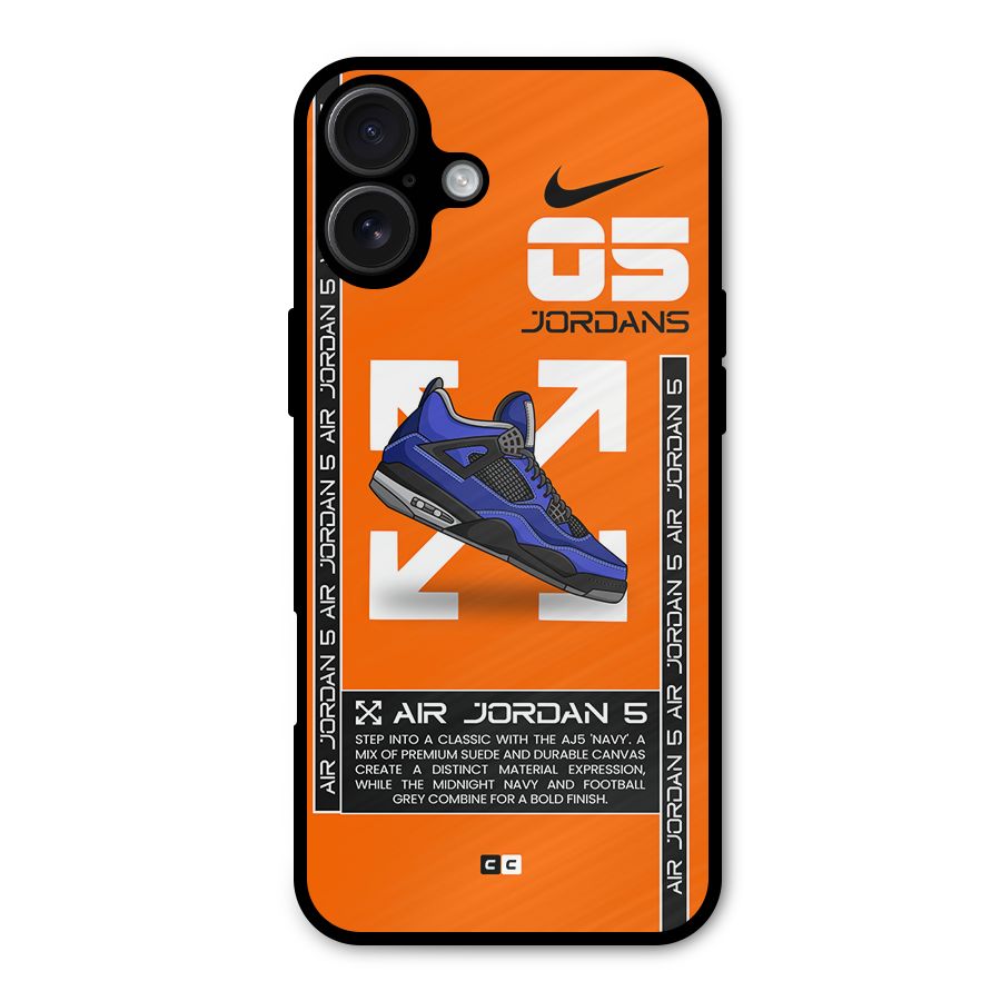 Amazing Air Shoes Metal Back Case for iPhone 16 Plus