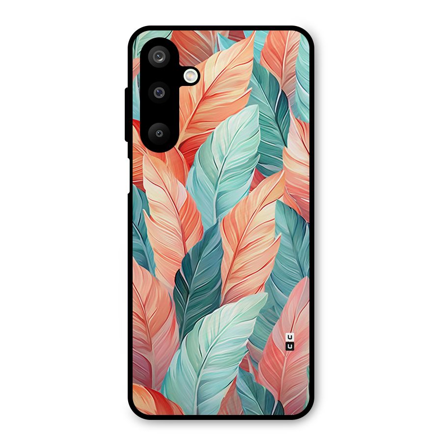 Amazing Colorful Leaves Metal Back Case for Galaxy M16