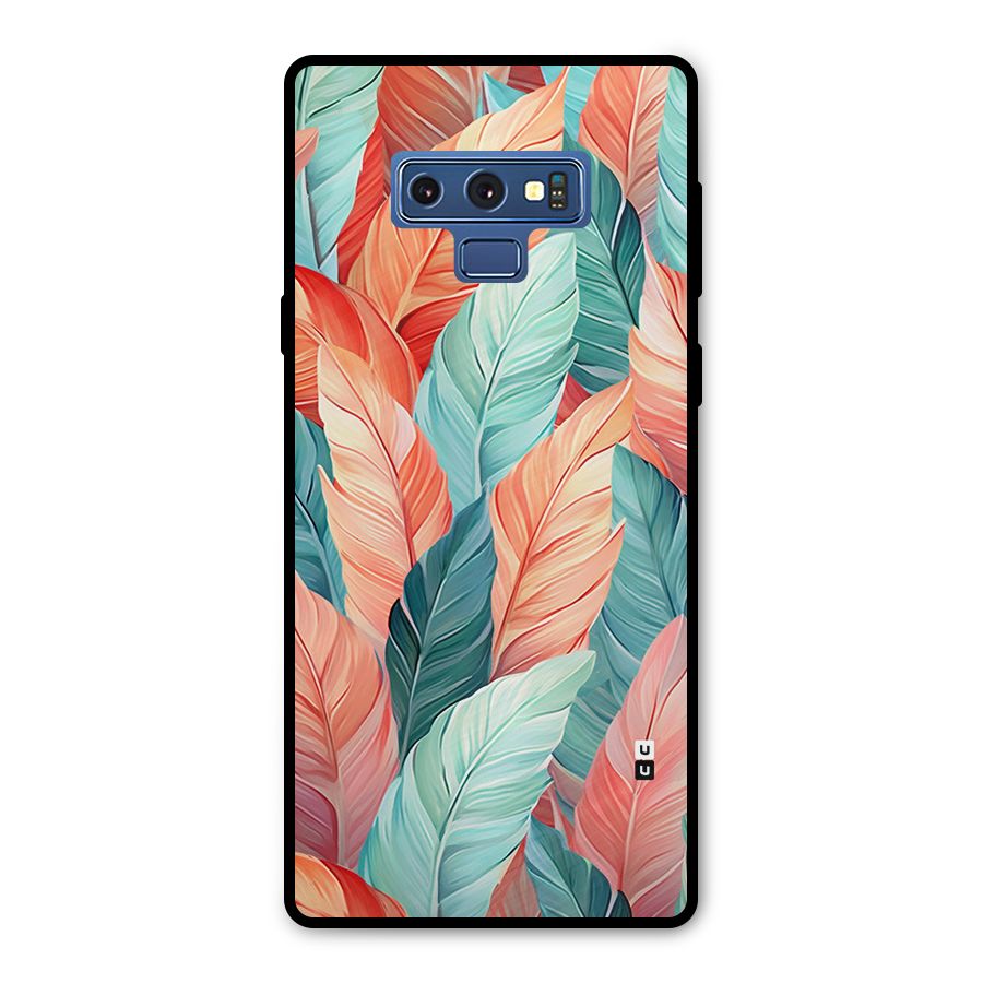 Amazing Colorful Leaves Metal Back Case for Galaxy Note 9
