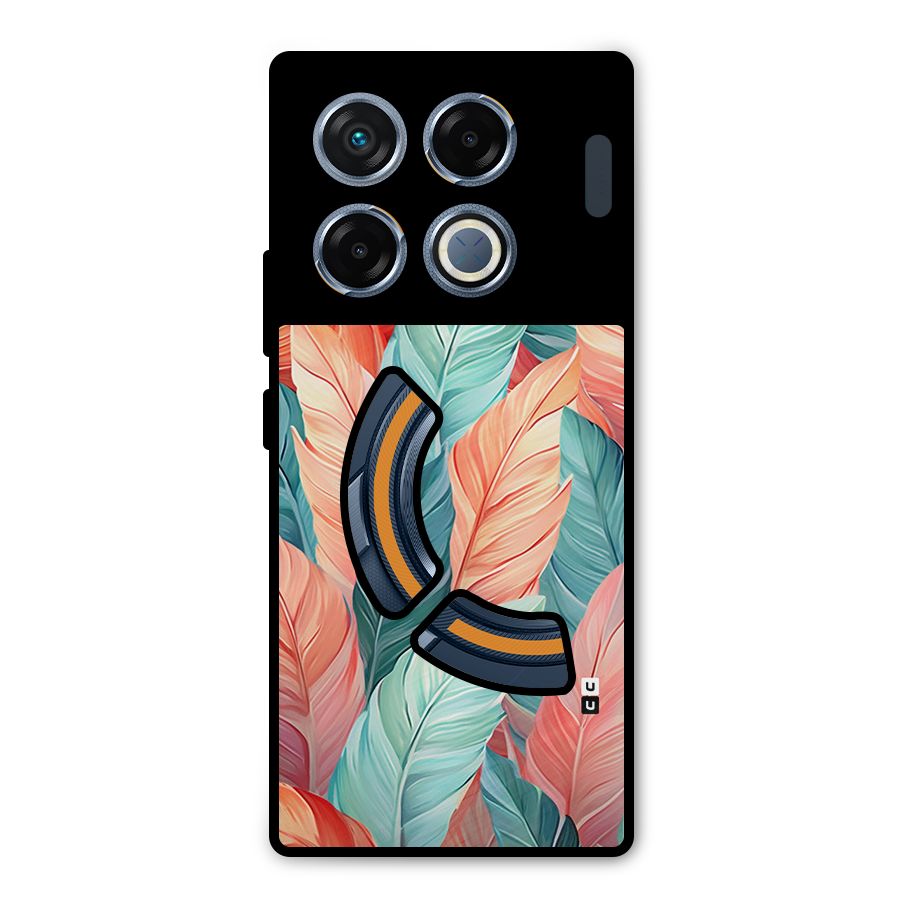 Amazing Colorful Leaves Metal Back Case for Infinix GT 20 Pro