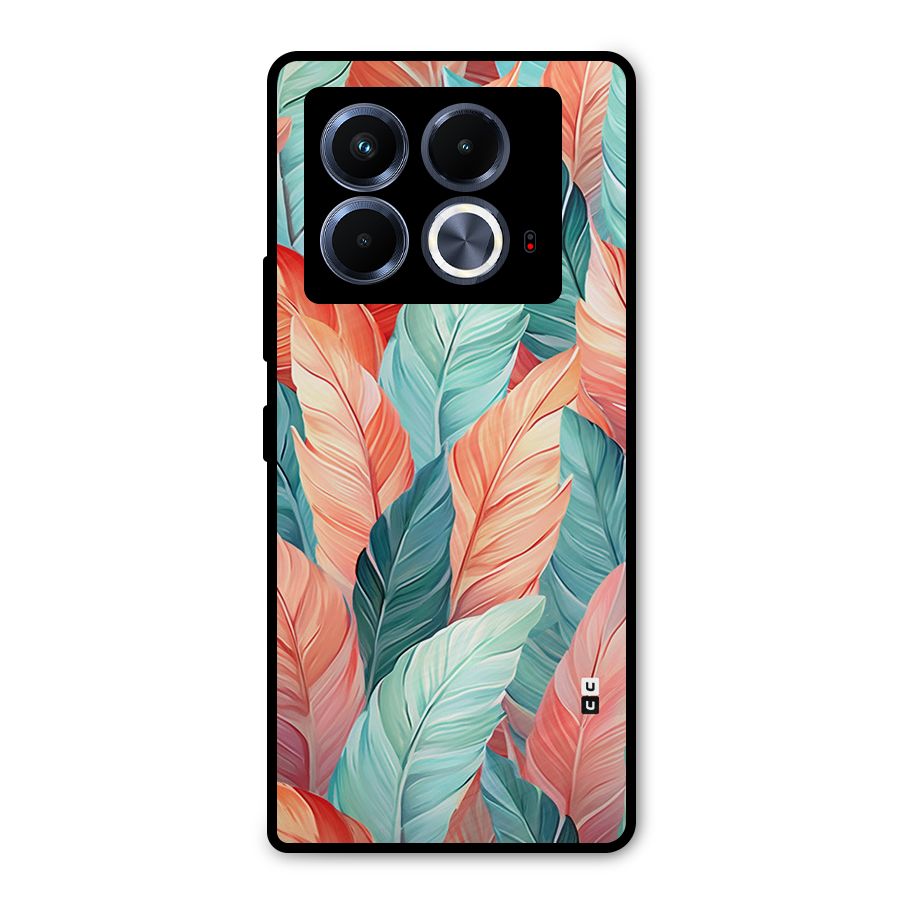 Amazing Colorful Leaves Metal Back Case for Infinix Note 40 5G