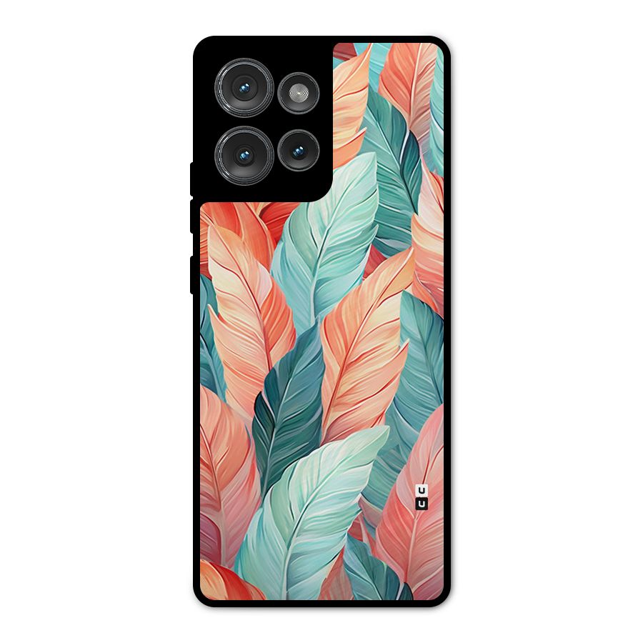 Amazing Colorful Leaves Metal Back Case for Motorola Edge 50