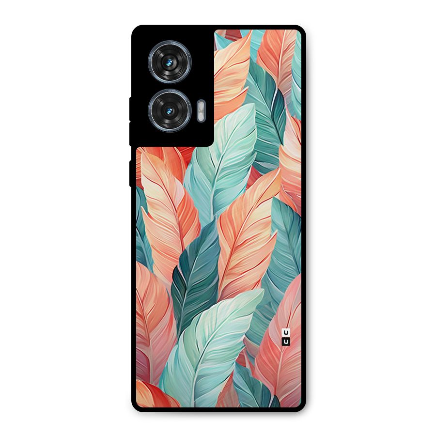 Amazing Colorful Leaves Metal Back Case for Motorola G96
