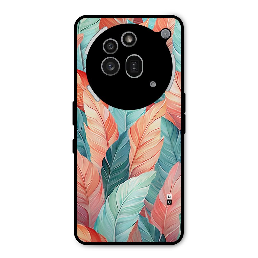 Amazing Colorful Leaves Metal Back Case for Nothing Phone 3a Pro