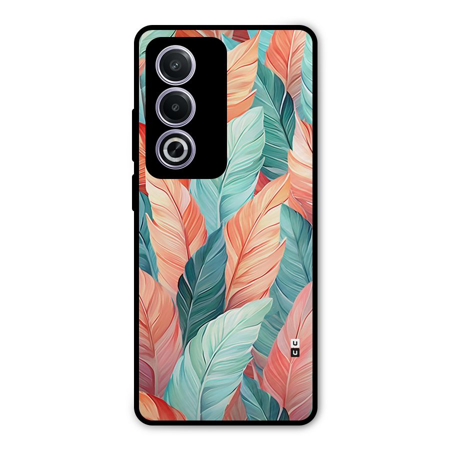 Amazing Colorful Leaves Metal Back Case for Oppo K12x