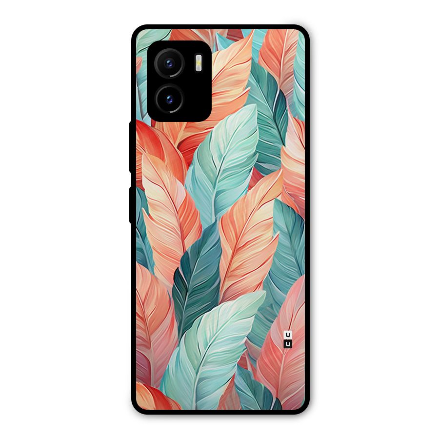 Amazing Colorful Leaves Metal Back Case for Vivo Y15s
